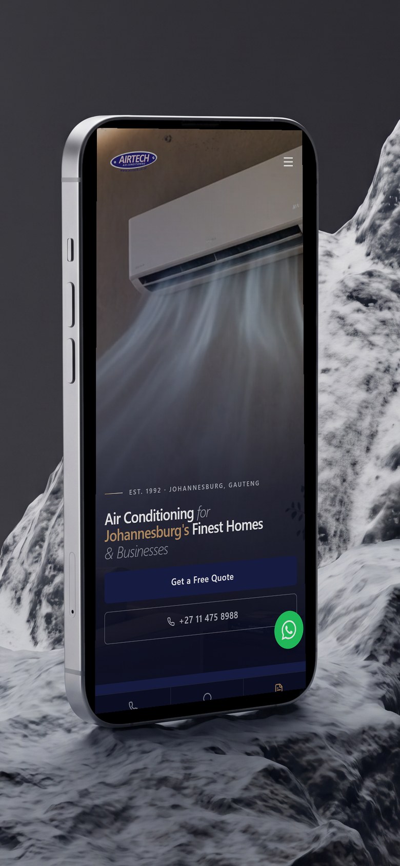 Airtech on a phone