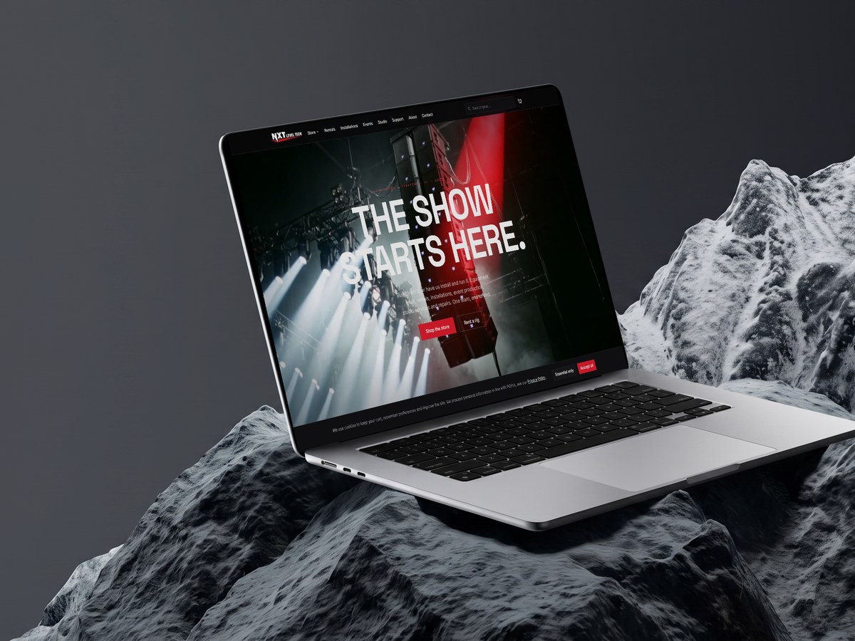 NXT Level Tech on a laptop