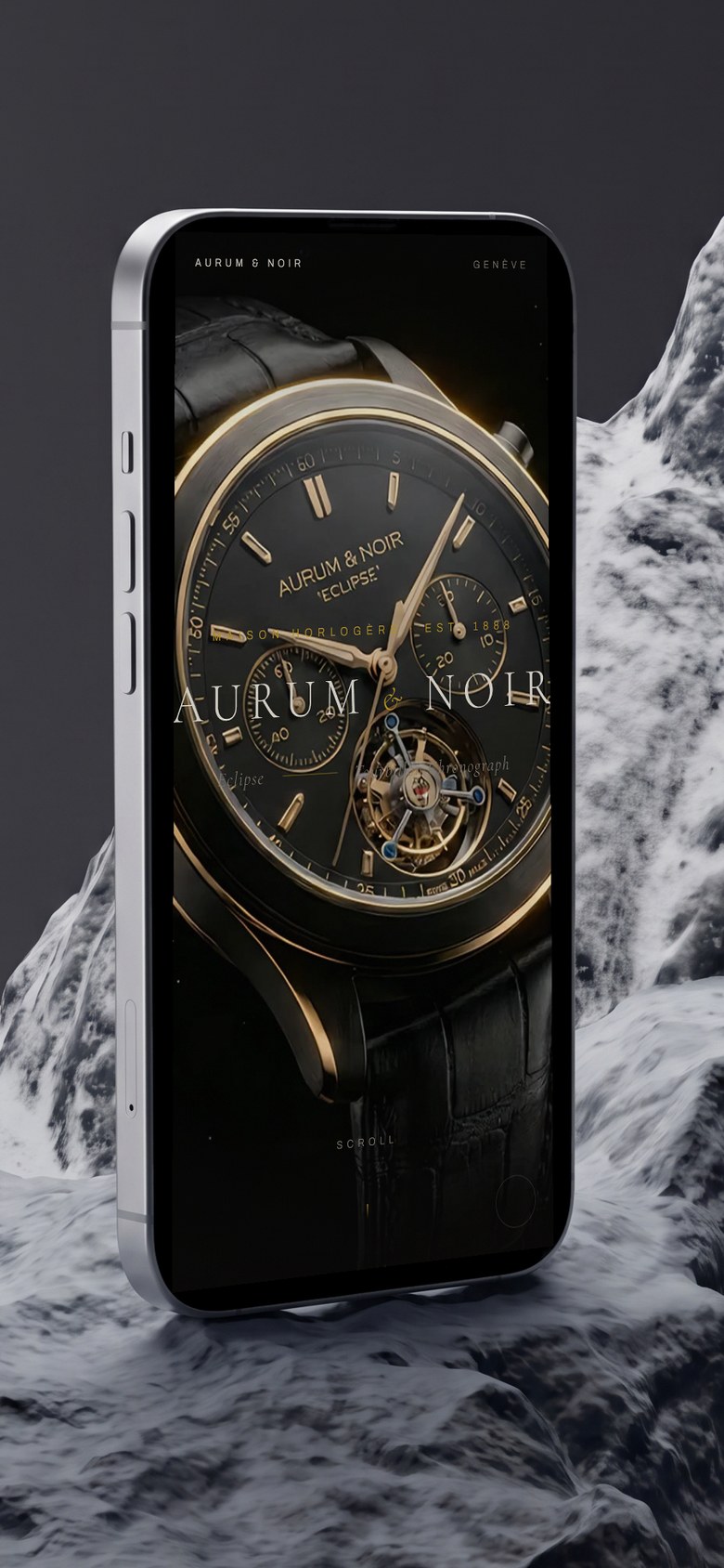 Aurum & Noir on a phone